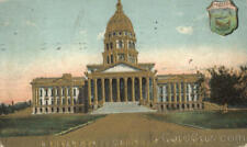 1911 Topeka,KS Kansas State Capitol Shawnee County Postcard 1c stamp Vintage picture