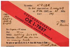 Czechoslovakia QSL QSO Amateur CB HAM Radio 1959 Postcard OK1-7837 picture