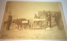 Rare Antique Victorian American Satirical Political Parade Float Cabinet Photo picture