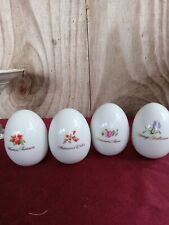 Vtg Avon Decorative Collectable Floral  Eggs 1987 & 1988 GrandmaCore...Set Of 4 picture