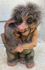 VTG NyForm Collectible Norwegian Troll Folklore Figures Hugging Pair 10” picture