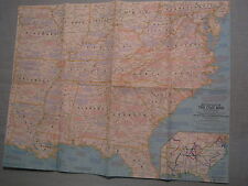 BATTLEFIELDS OF THE CIVIL WAR MAP + COCKPIT  National Geographic April 1961 picture
