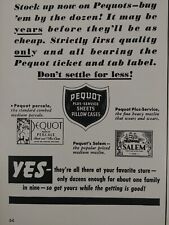 1952 Pequot Percale Sheets Pillow Cases Print Ad Vtg Life Magazine Advertisement picture