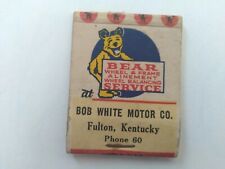 Fulton ,Kentucky  Bob white motor co Matchbook picture