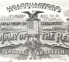 GAR Connecticut Civil War Veteran Parmelee Post Grand Army Document picture