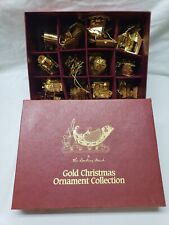 Danbury Mint Gold Christmas Ornament Collection 1995 1998 Set picture
