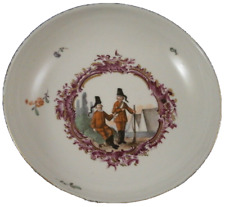 Antique 18thC Hoechst Porcelain Scenic Saucer Soldier Scene Porzellan Untertasse picture