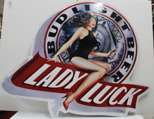 Vintage Rare Bud Light Budweiser “Lady Luck” Pinup Girl Beer 36