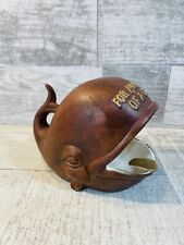 Vintage Mid Century Brown Ceramic Whale Ashtray For A Whale Of A Guy Japan picture