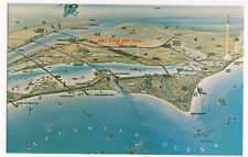 John F. Kennedy Space Center Illustrated Map Postcard UNPOSTED picture