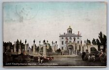 Postcard Newburyport MA Massachusetts Lord Timothy Dexter Mansion Statues Gated picture