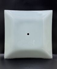 Vintage 11.25” Square White Glass Ceiling Light Shade Post Mount Mid Century MCM picture