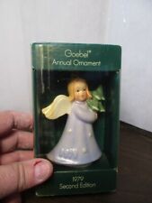 GOEBEL Second Annual Christmas Ornament - Blue Angel - 1979- IOB picture