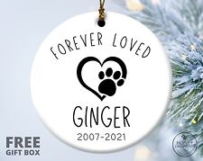 Personalized Dog Christmas Ornament, Custom Pet Memorial Ornament picture