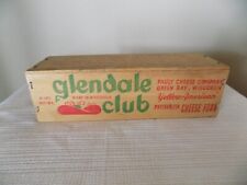 Vintage wooden cheese box- Glendale Club- American Cheese Wisconsin Advertising picture