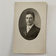 Antique RPPC Real Photograph Handsome Dapper Young Man Great Hair Gay Int picture