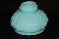 ITEM #17S  Antique miniature oil lamp shade Blue milk glass Smith Bk 2 Fig 502 picture