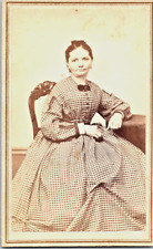Antique Circa 1860s CDV Photo Woman Springfield, Mass. by Buchole & Hendricks picture