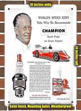 Metal Sign - 1951 AB Jenkins for Champion Spark Plugs- 10x14 inches picture