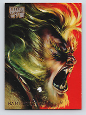 Fleer 1996 Marvel Masterpieces #39 Sabretooth Trading Card MCU Boris Art FF picture