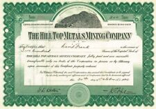 Hill Top Metals Mining Co. - Stock Certificate - Mining Stocks picture