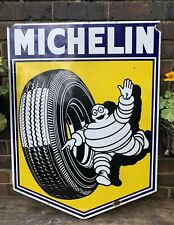 Genuine Original French 1962 Michelin Enamel Sign 80x60cm 2ftx32” picture