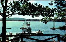 Tafton PA Pennsylvania LEN-A-PE VILLAGE RESORT Sky Lake Lodge BOAT/DOCK Postcard picture