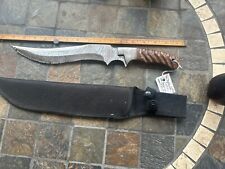 Olga Nelek 16” Custom Hunting Bowie Knife & Sheath 10” Damascus Talon Blade picture