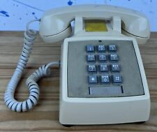 Vtg. Beige Bell System Western Electric Desk Telephone 2500DM Push Button Phone picture