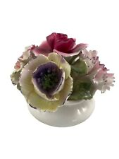 Vintage Aristocrat Rose Bouquet Flowers Handmade Bone China England  4in picture