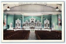 1938 Interior Gesu Church Second Street Northeastern Miami Florida FL Postcard picture