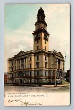Marietta OH-Ohio, County Court House, Clock Tower, Vintage Postcard picture
