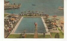 Old Point Comfort VA Hotel Chamberlain Swimming Pool Handcolored Postcard  D18 picture