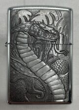 1997 Zippo Silver Cobra Snake UNFIRED Lighter NO BOX picture