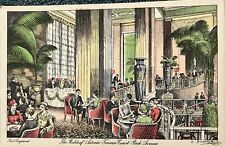 The Waldorf Astoria New York City Hotel Postcard Terrace Court Interior NY picture