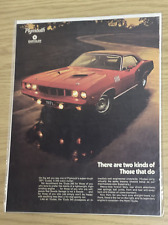Vintage 1971 Barracuda Double Car Print Ad Man Cave Wall Art picture