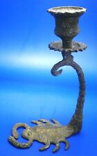 Vintage Figural Scorpion Brass Candlestick picture