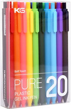 Kaco PURE Colored Gel Pens 0.5Mm 20 Pieces Set Colorful Multi-Color Ink Fine Poi picture