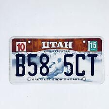 2015 United States Utah Greatest Snow On Earth Passenger License Plate B58 5CT picture