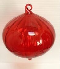 Jim Marvin Red Large Swirl Glass Christmas Ornament 120 mm / 4.7 