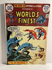 WORLD'S FINEST #222 DC 3rd APPEARANCE App SUPER SONS BATMAN SUPERMAN, 1974, FN+ picture