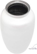 White Cremation Urns 10 Inch for Human Ashes Peaceful Decorative Funeral Loving picture