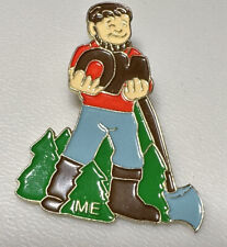 Vintage Maine Paul Bunyan Odyssey Of The Mind OM OotM ME Pin Pinback Button picture
