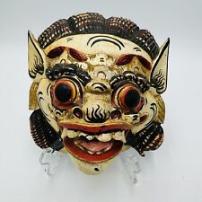 Wooden Black Monkey Mask Balinese Barong Indonesian Hand Carved Folk Art picture