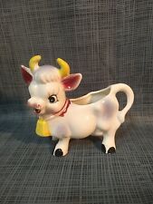 Vintage Bessie Cow Creamer 50s 60s Gold Horns Bell Farmhouse Country Kitchen picture
