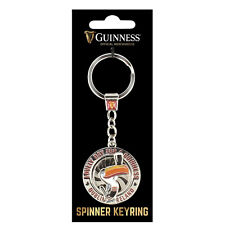 Guinness Keychain in Silver-Plated Steel with Rotating Central Toucan picture