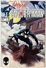 Web of Spider-Man #1 (1984) Marvel Comics Charles Vess Symbiote Cover *VF-NM* picture