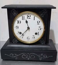 Antique 8 Day Mechanical  Waterbury  Mantel Clock With Bell Strike & Chime picture