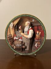 1992 Norman Rockwell’s “Santa’s Workshop” 3D Christmas Legacy Collector Plate picture