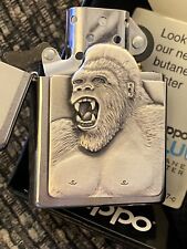 🔥 STUNNING RARE 3D GORILLA ZIPPO LIGHTER NEW WITH BOX GREAT DETAIL. picture